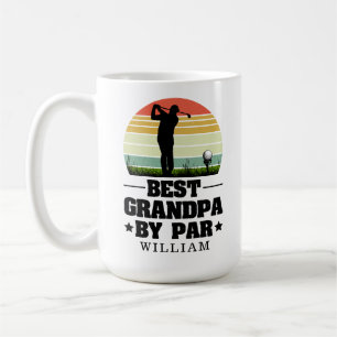 Taza De Café Retro Mejor Abuelo Por Par Golf   Día de los abuel