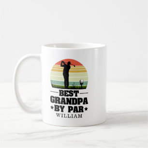Taza De Café Retro Mejor Abuelo Por Par Golf   Día de los abuel