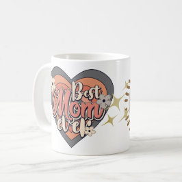 Taza De Café Retro Mejor Mamá Jamás Hermosos Niños Nombre Dedic
