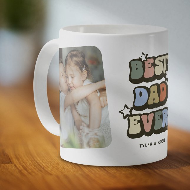 Taza De Café Retro Mejor Papá Nunca 2 Foto (Subido por el creador)