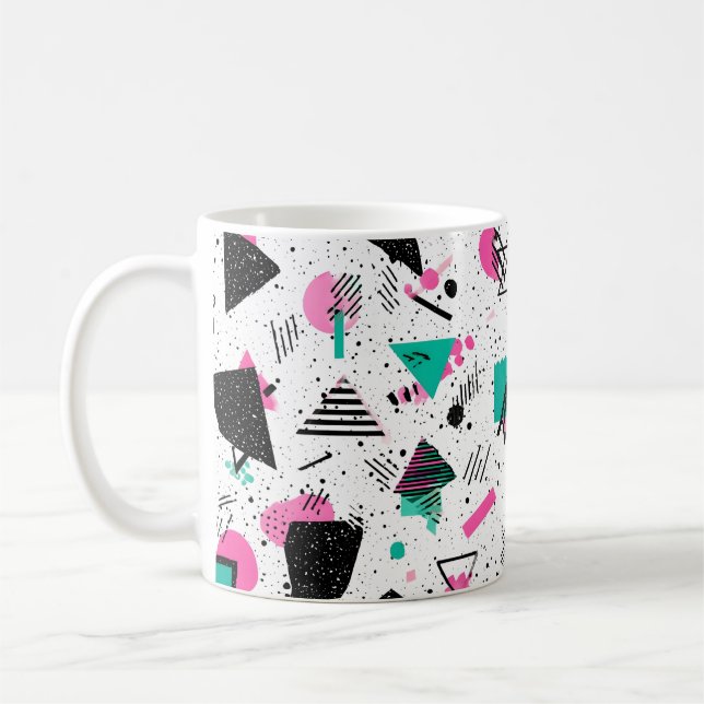 Taza De Café Retro Memphis Geometric Pattern (Izquierda)