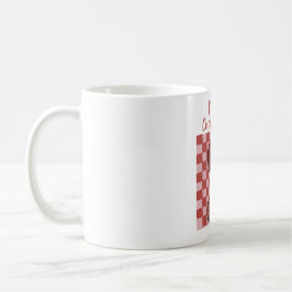 Taza De Café Retro Merry Christmas Bow and Ornaments Design