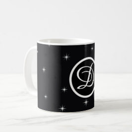 Taza De Café retro minimalista elegante en blanco y negro