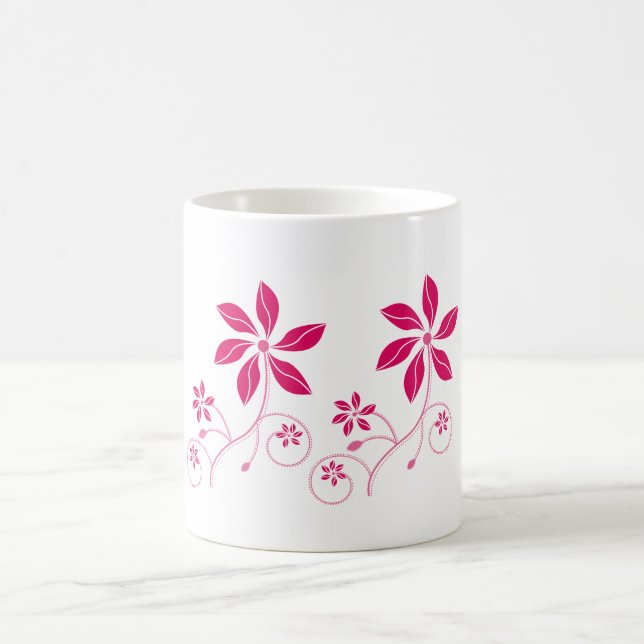 Taza De Café Retro - Mugs Funky de Bebidas Flores (Centro)