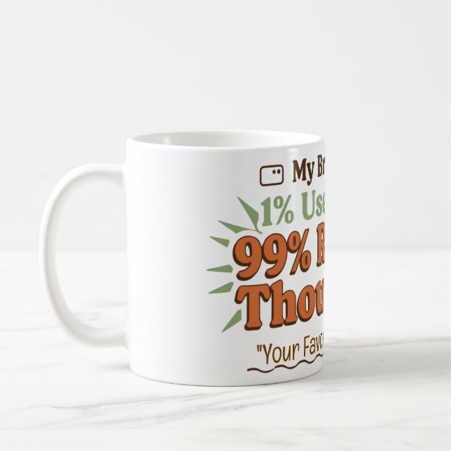 Taza de café retro My Brain Tabs  (Izquierda)