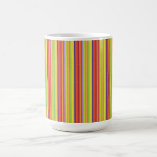 Taza De Café Retro Naranja Brown Green Strips - Mug