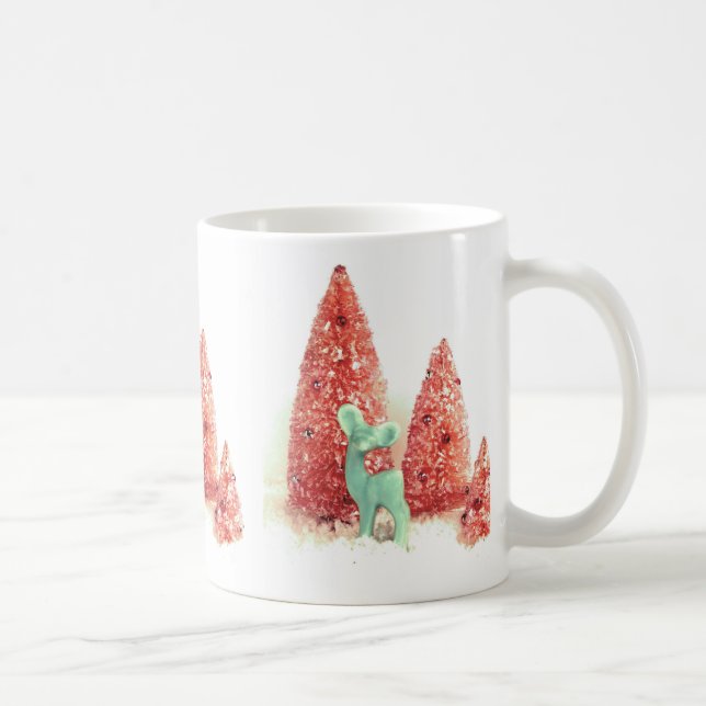 Taza De Café Retro Navidades Deer (Derecha)