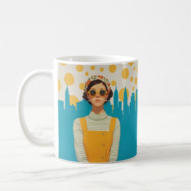 Taza De Café Retro New York Sunshine (Izquierda)