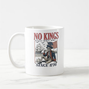 Taza De Café Retro No Reyes Desde 1776 Rechazando Reyes Clásico