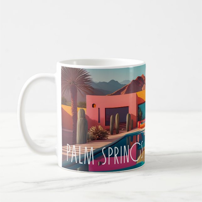 Taza de café Retro Oasis – Palm Springs (Izquierda)
