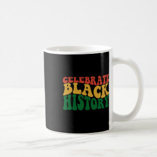 Taza De Café Retro Ondulado Celebre la Historia Negra Bhm Orgul