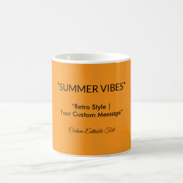Taza De Café Retro Orange Texture – Summer Vibes Art