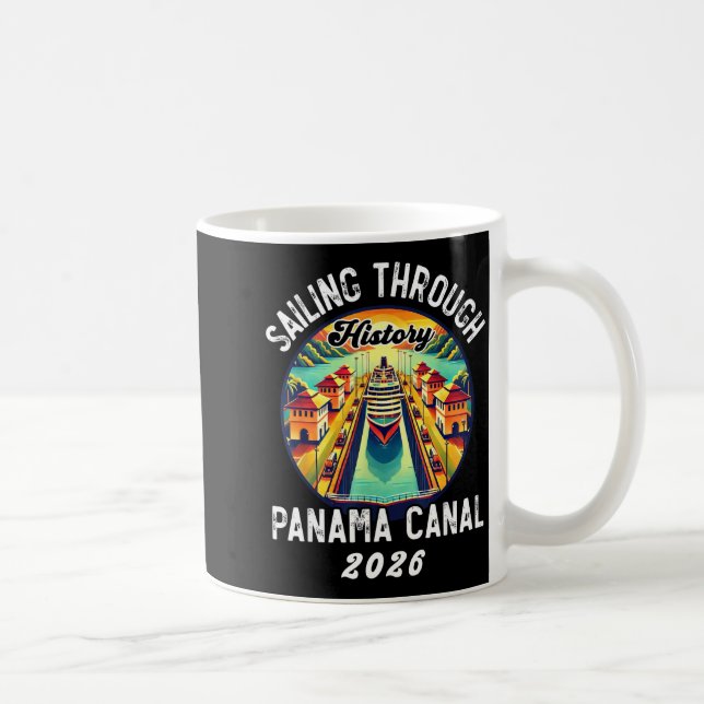Taza De Café Retro Panama C Panama Waterway Sailing Cruising 20 (Derecha)