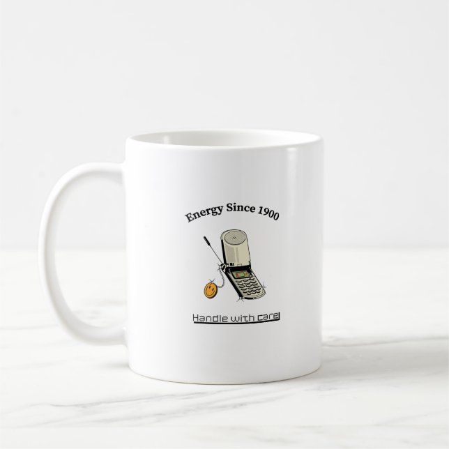 Taza De Café Retro Para Manipular Con Cuidado (Izquierda)