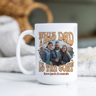 Taza de café retro para papá es la cabra foto 15oz