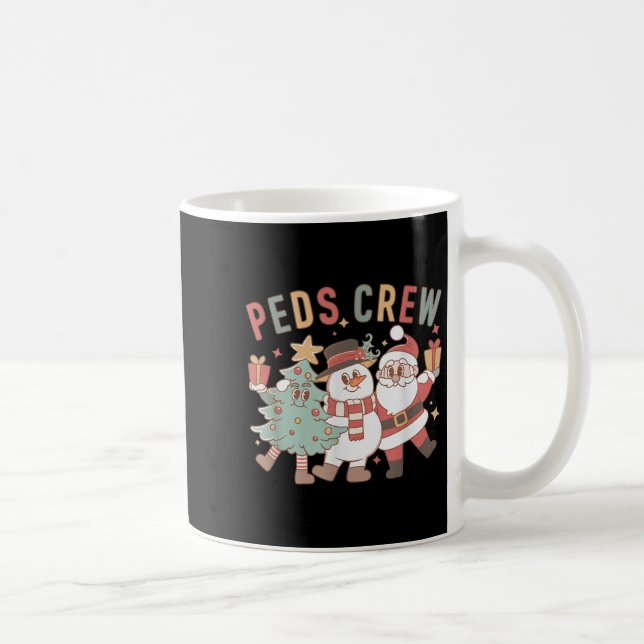 Taza De Café Retro Peds Crew Christmas Pediatric Nurse Nursing  (Derecha)