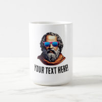 Retro Philosopher Bust - Texto Personalizado