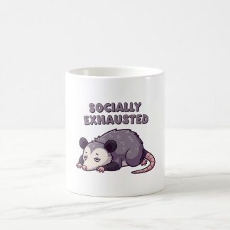 Taza De Café Retro Possum Alone Time White Mug