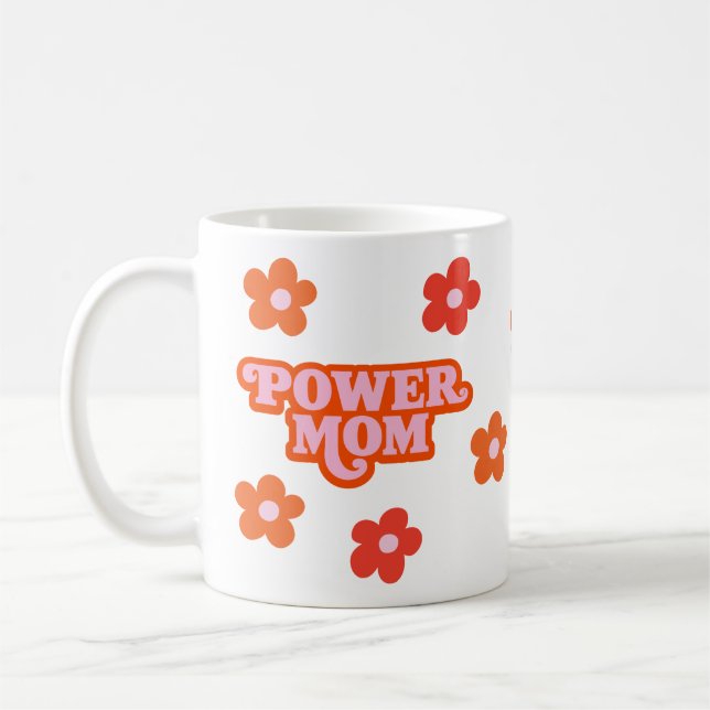 Taza De Café Retro Power Mom Mug (Izquierda)