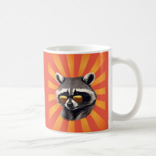 Taza De Café Retro Raccoon Mug