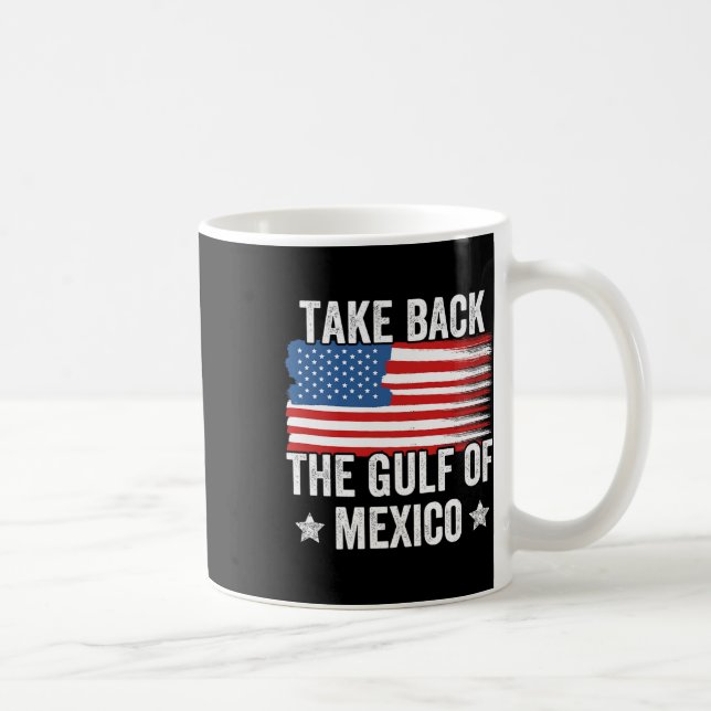 Taza De Café Retro Recuperar El Golfo De México Bandera Estadou (Derecha)