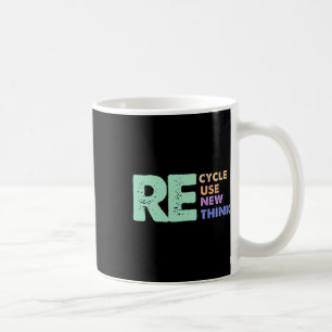 Taza De Café Retro Remoción de Meme Reciclar Reutilizar Renovar