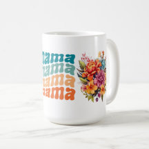 Retro Repetición Mama Floral