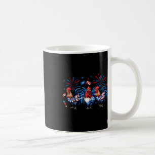Taza De Café Retro Rooster Patriótico Usa Chickens Farm Animal 
