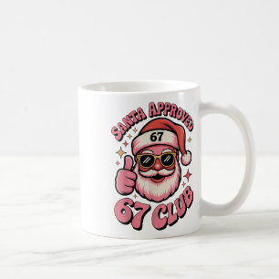 Taza De Café Retro Santa Aprobado Club 67 - Divertida Navidad 6