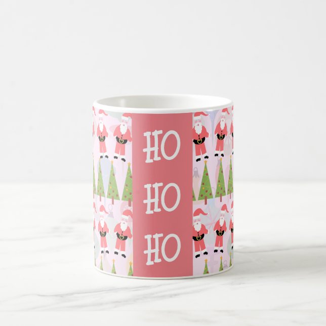 Taza De Café Retro Santa Fun Holiday Pattern Retro (Centro)