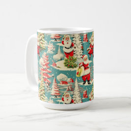 Taza De Café Retro Santa Wonderland 2