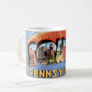 Taza De Café Retro Scranton PA Greeting Mug
