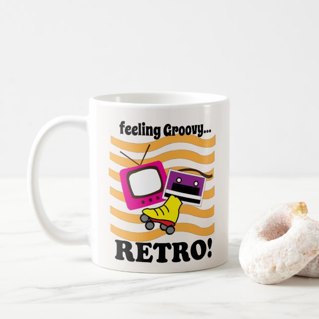 Taza De Café Retro Sensación Groovy Retro (Con donut)