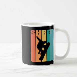 Taza De Café Retro Snowboard Trick 70s estilo libre vintage Sno
