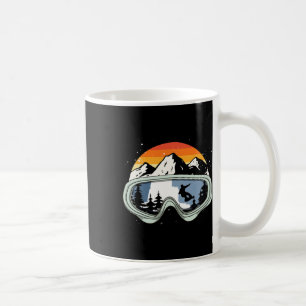 Taza De Café Retro Snowboarder Deporte Snowboard Goggles Snowow