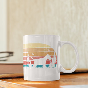 Taza De Café Retro Sol Schnauzer Miniatura Agrega tu Mensaje