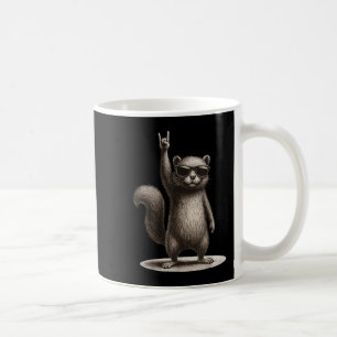 Taza De Café Retro Squirrel Rock Música Graciosa Regalo Hombres