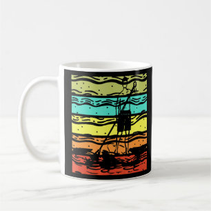 Taza De Café Retro Stand Up Paddleboarding Paddleboarder Outdoo