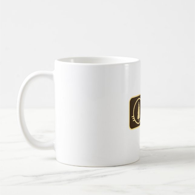 Taza De Café Retro Stanislaus National Forest Patch (Izquierda)