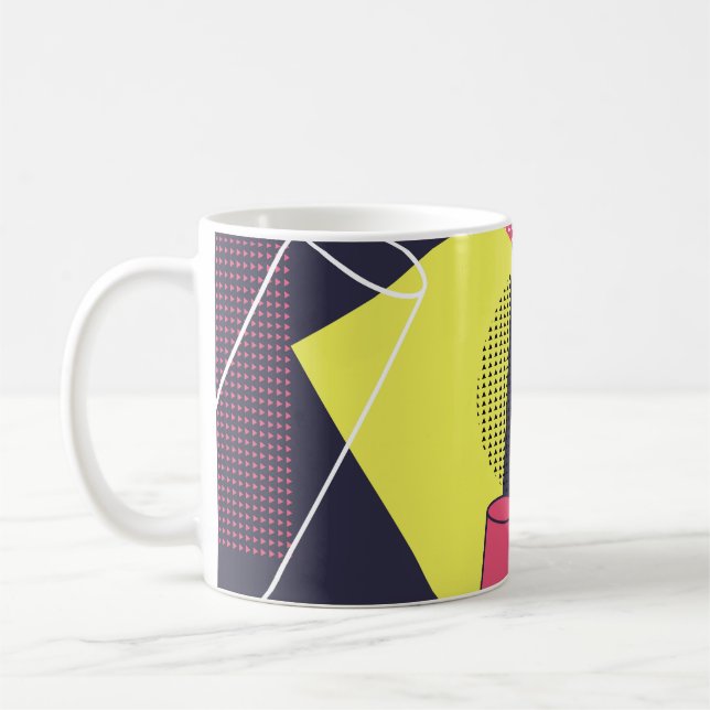 Taza De Café Retro style texture, pattern design. art,abstract, (Izquierda)