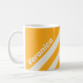 Taza De Café Retro Sun Kissed Three Stripes with Name