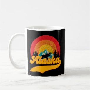 Taza De Café Retro Sunset Alaska Juneau Moose 0Montañas salvaje