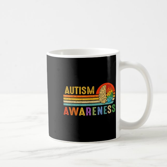 Taza De Café Retro Sunset Autism Awareness Neurodiversity Spect (Derecha)
