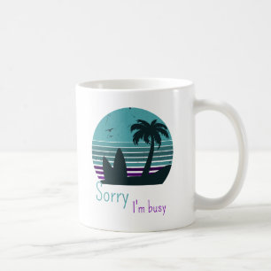 Taza De Café Retro Sunset - Lo siento, estoy ocupado