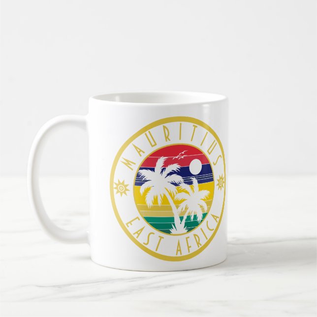 Taza De Café Retro Sunset Souvenirs 60 de Mauricio de África Or (Izquierda)
