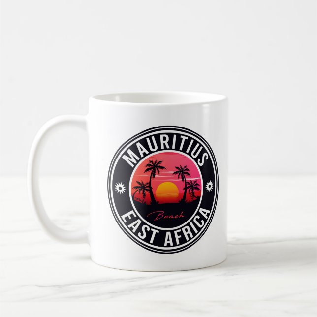 Taza De Café Retro Sunset Souvenirs 60 de Mauricio de África Or (Izquierda)