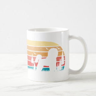 Taza De Café Retro Sunset Vintage Bichon Frisé Mascota Perro Lo