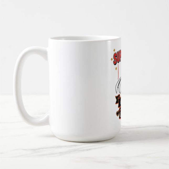 Taza De Café Retro Super Mom Queen of Everything Art Tee (Izquierda)