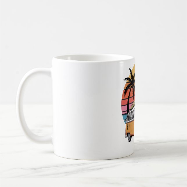 Taza De Café Retro Surf Van Sunset Vibes (Izquierda)