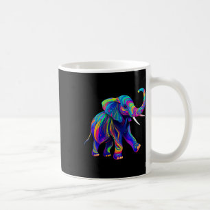 Taza De Café Retro Synthwave 80s 90s Elefante Trompa Arriba Cha